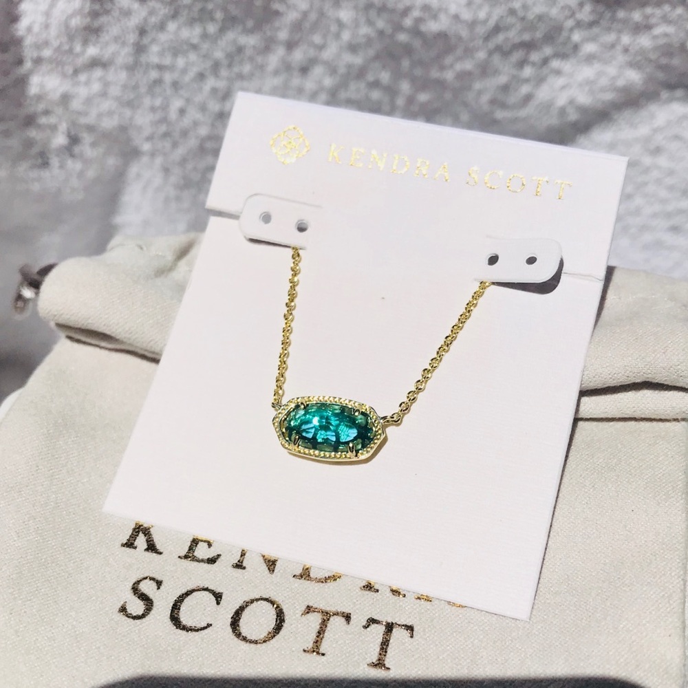 Kendra Scott Elisa necklace London Blue Gold Plated